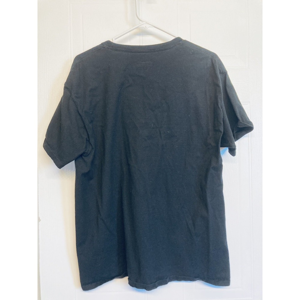 Champion T-Shirt Mens Large Black Script Logo Graphic‎ Tee Athleticwear - Picture 2 of 5